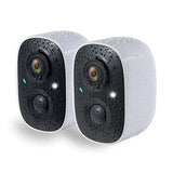 Security Camera Wireless Outdoor, Outdoor Camera Wireless 2-Way Talk Battery Powered Wi-Fi Cameras for Outside and Indoor 1080P Night Vision AI Motion Detection Siren Alarm IP65 Weatherproof 2-Pack
