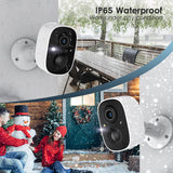 Security Camera Wireless Outdoor, Outdoor Camera Wireless 2-Way Talk Battery Powered Wi-Fi Cameras for Outside and Indoor 1080P Night Vision AI Motion Detection Siren Alarm IP65 Weatherproof 2-Pack