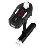Bluetooth FM Transmitter Radio Car Kit,Geekee Hands Free Calling & Music Control 5V/2.4A Max Dual USB Charger for iPhone 6/5 iPod iPad Galaxy S6 MP3 MP4 Tablet and all devices w/ 3.5mm Jack