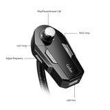 Bluetooth FM Transmitter Radio Car Kit,Geekee Hands Free Calling & Music Control 5V/2.4A Max Dual USB Charger for iPhone 6/5 iPod iPad Galaxy S6 MP3 MP4 Tablet and all devices w/ 3.5mm Jack