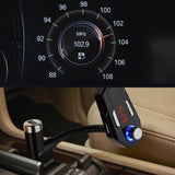 Bluetooth FM Transmitter Radio Car Kit,Geekee Hands Free Calling & Music Control 5V/2.4A Max Dual USB Charger for iPhone 6/5 iPod iPad Galaxy S6 MP3 MP4 Tablet and all devices w/ 3.5mm Jack