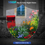 1080P Security Cameras Wireless Outdoor with Motion Detection, Spotlight/Siren Alarm, Color Night Vision, 2-Way Talk, Waterproof SD/Cloud Storage Battery Powered WiFi Camera for Home