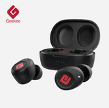 Geekee True Wireless Earbuds Bluetooth 5.0 Headphones, in-Ear Deep Bass Bluetooth Earbuds IPX7 Waterproof Clear Call Headset USB-C Charging Case 40H Playtime Touch Control Sports Office Earphones