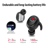 Geekee True Wireless Earbuds Bluetooth 5.0 Headphones, Sports in-Ear TWS Stereo Mini Headset w/Mic Extra Bass IPX5 Sweatproof Low Latency Instant Pairing 15H Battery Charging Case Noise Cancelling Earphones