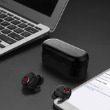 Geekee True Wireless Earbuds Bluetooth 5.0 Headphones, Sports in-Ear TWS Stereo Mini Headset w/Mic Extra Bass IPX5 Sweatproof Low Latency Instant Pairing 15H Battery Charging Case Noise Cancelling Earphones