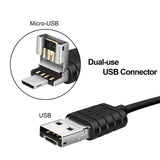 Micro USB/USB Cable OTG, Geekee 2 in 1 Micro USB to USB / Micro USB to Micro USB OTG Cable Sync and Charging Cable for Android Phones, PC and Tablets (3.28ft, Black)