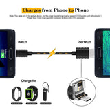 Micro USB/USB Cable OTG, Geekee 2 in 1 Micro USB to USB / Micro USB to Micro USB OTG Cable Sync and Charging Cable for Android Phones, PC and Tablets (3.28ft, Black)