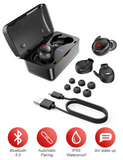 Geekee True Wireless Earbuds Bluetooth 5.0 Headphones [2020 Upgraded Version] Sports in-Ear TWS Stereo Mini Headset Deep Bass IPX5 Waterproof Low Latency Instant Pairing 15H Battery Charging Case Earphones